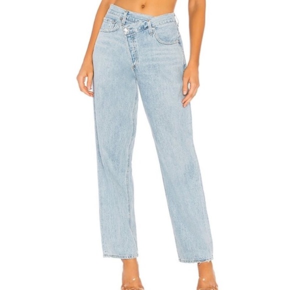 AGOLDE Crisscross Upsize High Waist Jeans SIZE 33 1215 - Picture 2 of 10